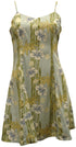 Hibiscus Bamboo Panel Women's Princess Seam Flared Hawaiian Dress (Petite Size)